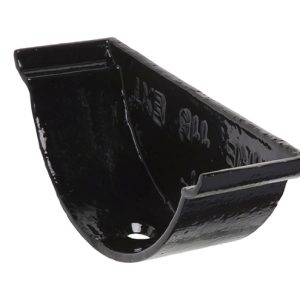 CAST IRON HALF ROUND BEADED GUTTER STOP END PAINTED