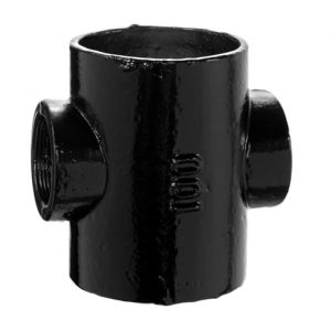 Traditional Express Soil Pipe System Boss Pipe Double 2- 2" BSPT Opposed 100mm