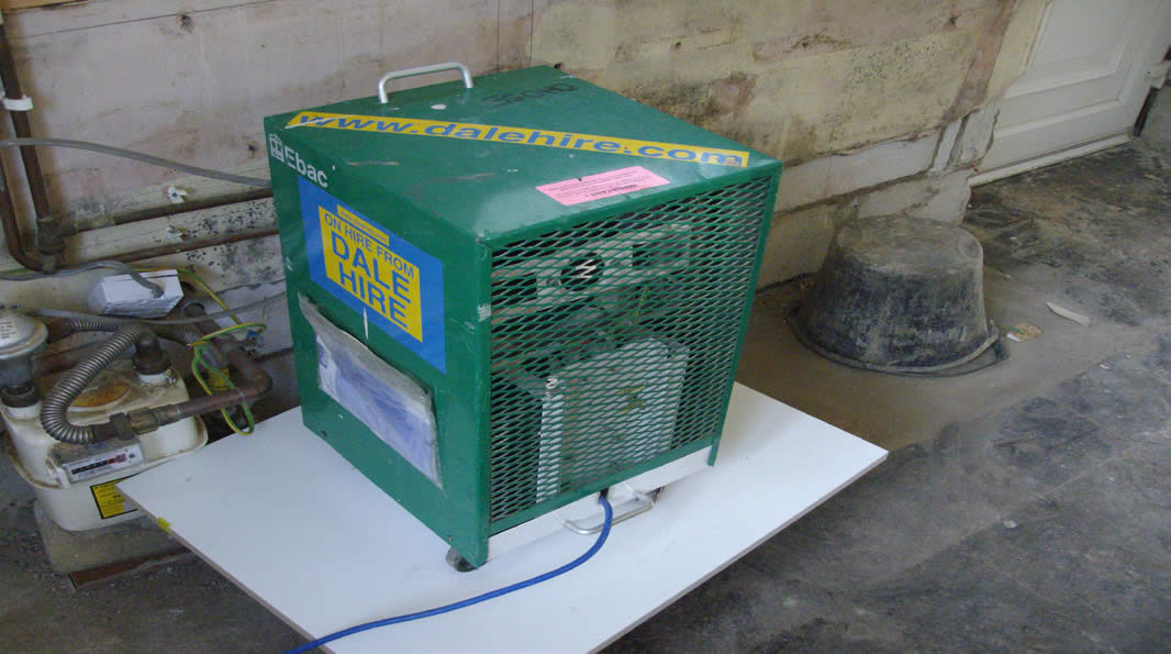 Figure 28: Dehumidifiers are rarely a practical long-term solution for condensation problems.