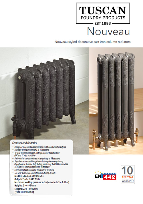 Nouveau Cast Iron Radiator Brochure 2020